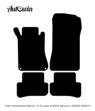 Blue Floor Mats For Mercedes Benz C-Class W203 Sedan (2000-2007) | Limited Edition - AutoWin