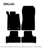 Blue Floor Mats For Mercedes Benz CLK-Class A208 Convertible (1998-2003) | Limited Edition - AutoWin