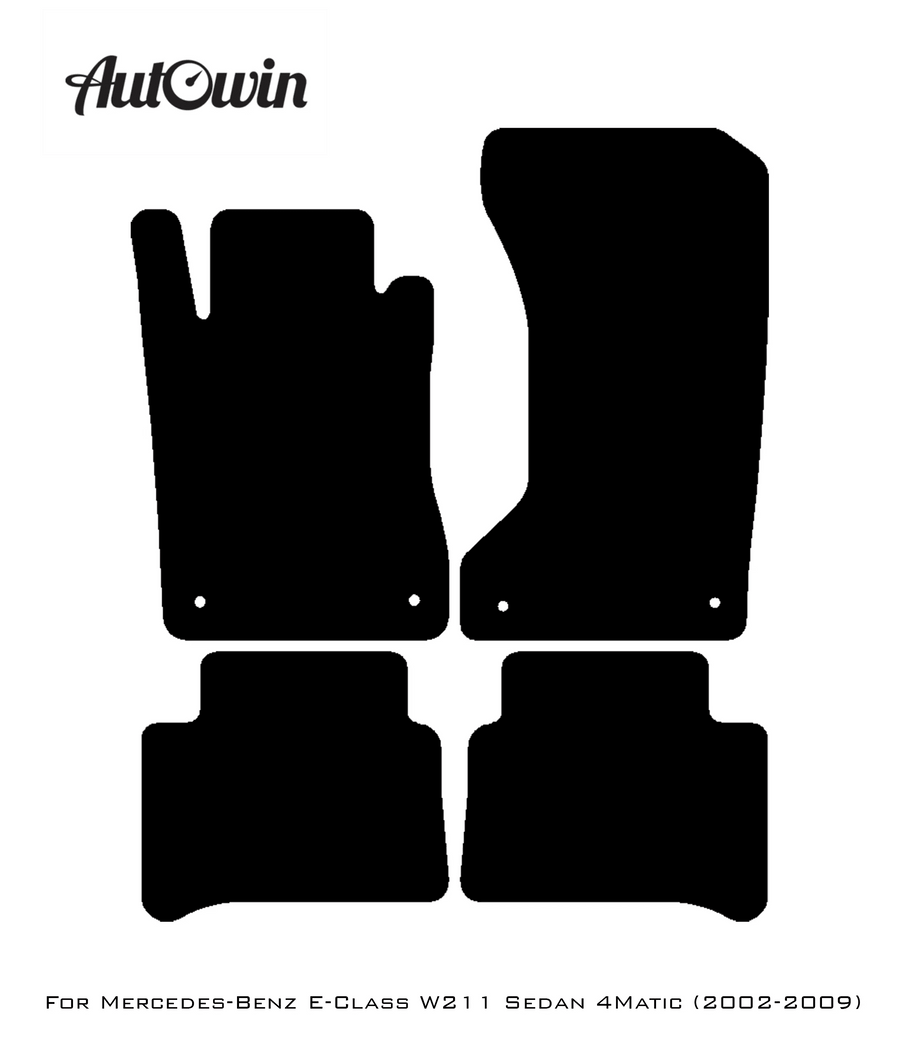 Blue Floor Mats For Mercedes Benz E-Class W211 Sedan 4Matic (2002-2009) | Limited Edition - AutoWin