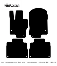 Blue Floor Mats For Mercedes Benz GLE-Class V167 Allrounder - 5 Seats (2019-2023) | Limited Edition - AutoWin