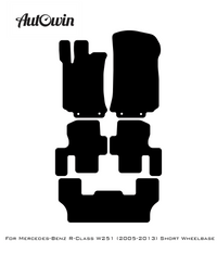 Blue Floor Mats For Mercedes Benz R-Class W251 (2005-2013) Short Wheelbase | Limited Edition - AutoWin