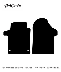 Blue Floor Mats For Mercedes Benz V-Class 447 Front (2019-2023) | Limited Edition - AutoWin