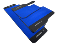 Blue Floor Mats For Tesla Model Y With Alcantara Leather - AutoWin