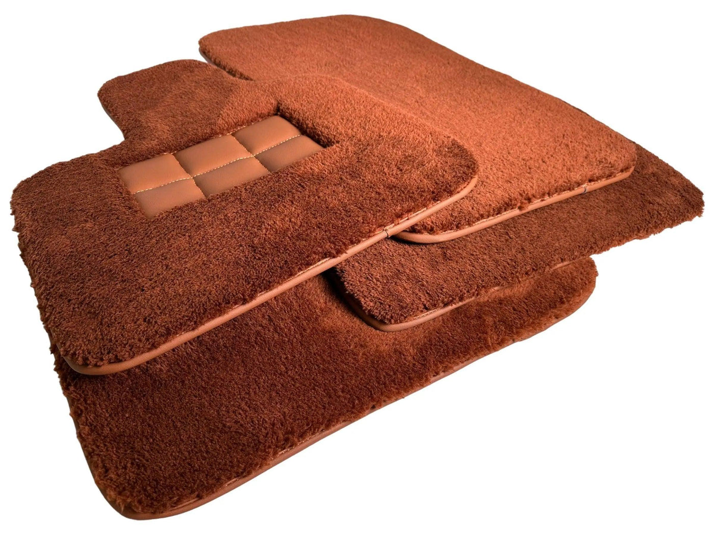 Brown Sheepskin Floor Mats For Bentley Flying Spur (2013-2019) Er56 Design Brand - AutoWin