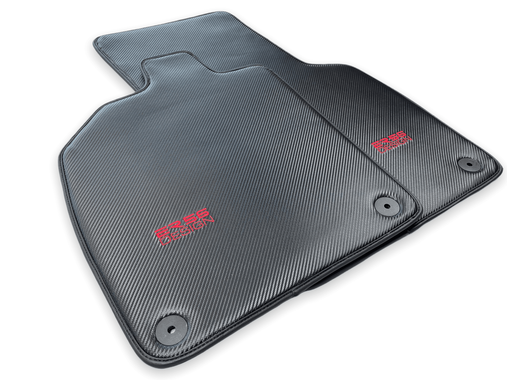 Carbon Fiber Leather Floor Mats for Audi R8 2015-2023 ER56 Design - AutoWin
