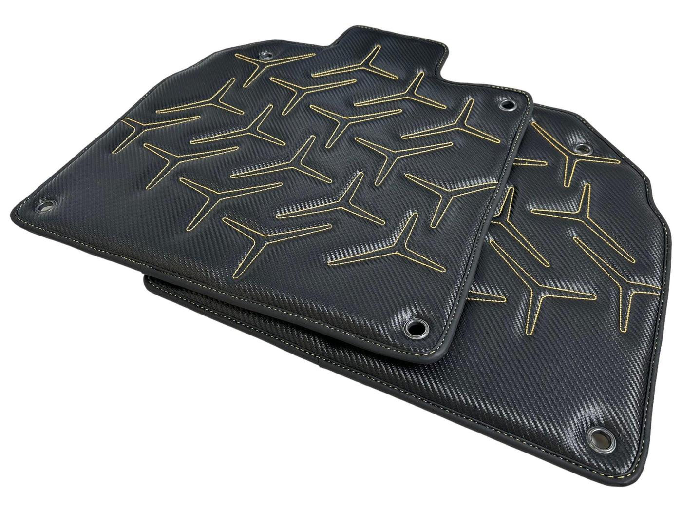 Carbon Leather Floor Mats for Lamborghini Aventador SV - AutoWin