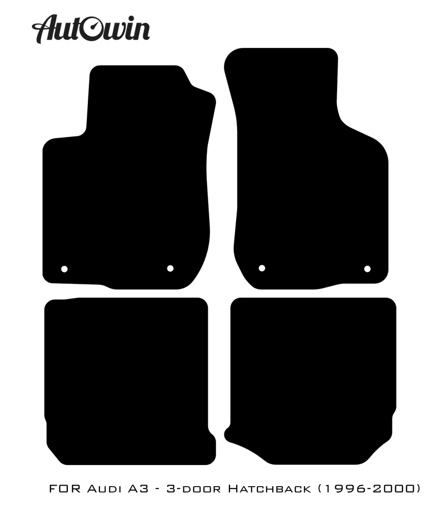 Dark Blue Floor Mats for Audi A3 - 3-door Hatchback (1996-2000) | ER56 Design - AutoWin