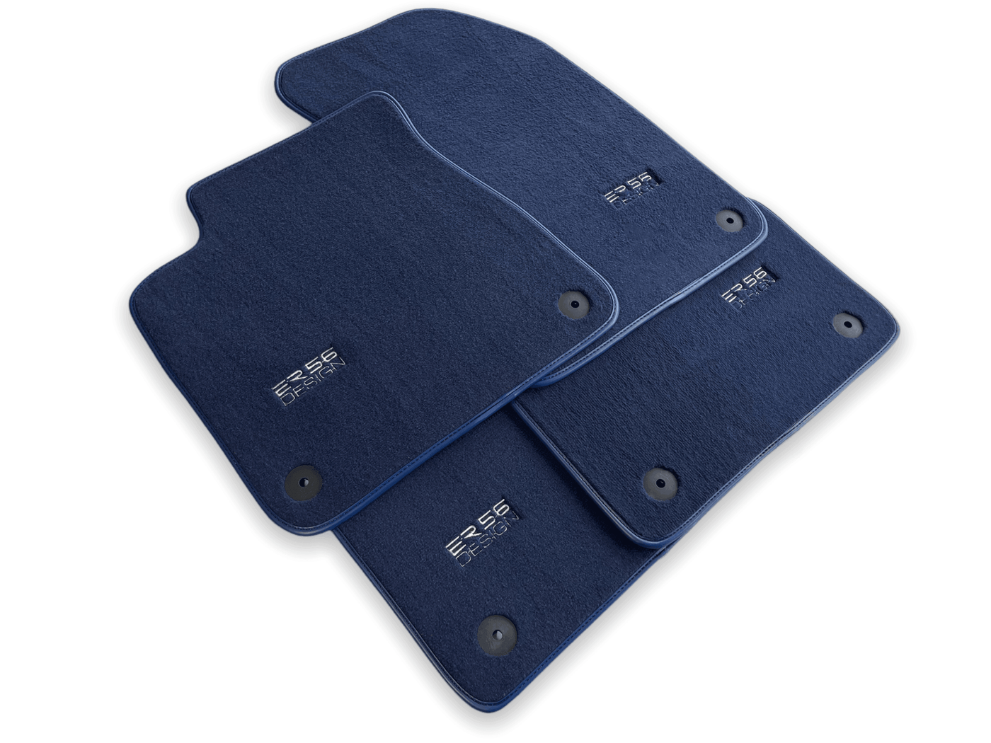 Dark Blue Floor Mats for Audi A3 - 5-door Sportback (MHEV) Mild Hybrid Electric Vehicle (2021 - 2024) | ER56 Design - AutoWin