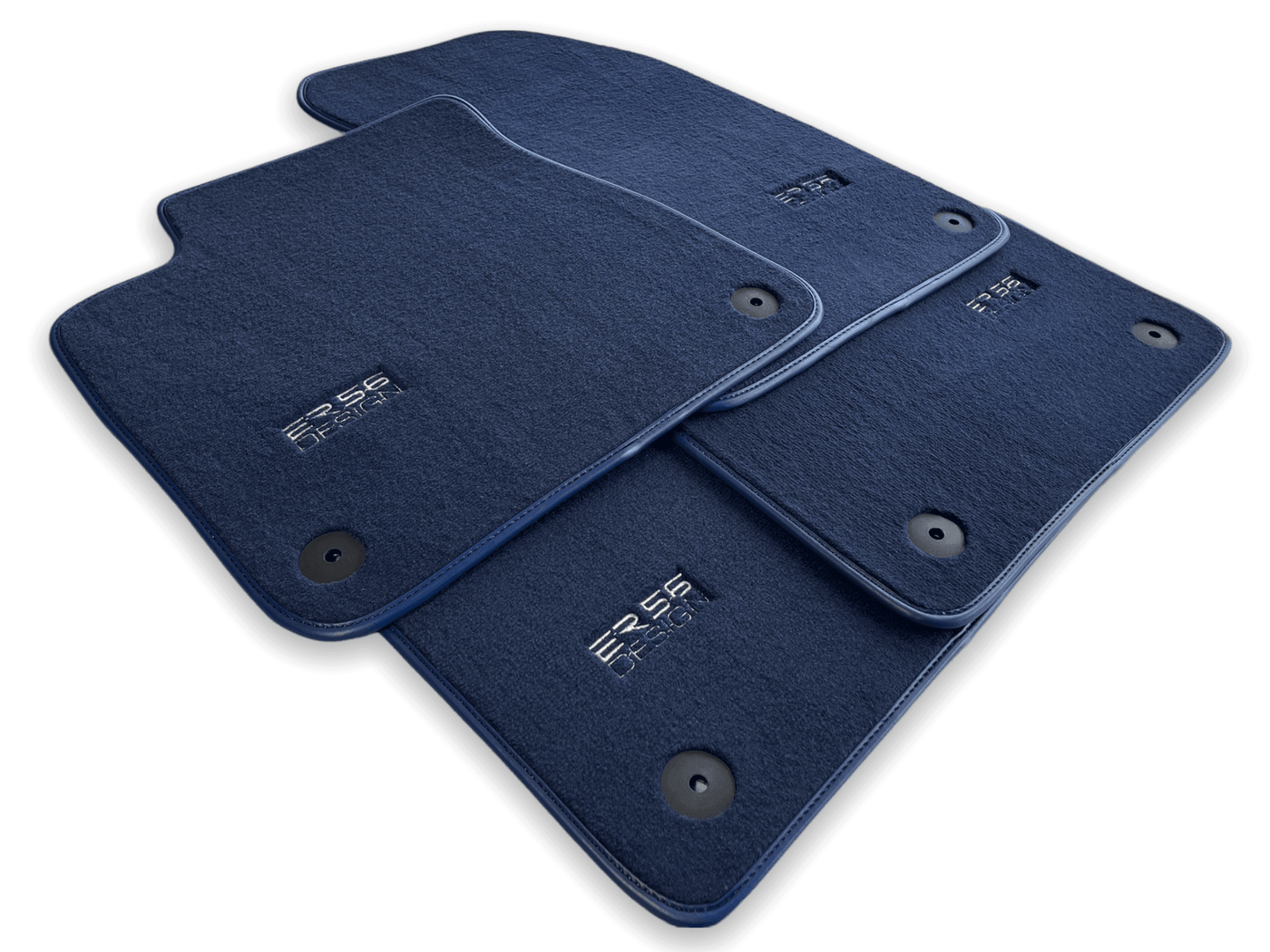 Dark Blue Floor Mats for Audi A4 - B8 Sedan (2008-2015) | ER56 Design - AutoWin