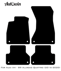 Dark Blue Floor Mats for Audi A4 - B9 Allroad Quattro (2016-2020) | ER56 Design - AutoWin