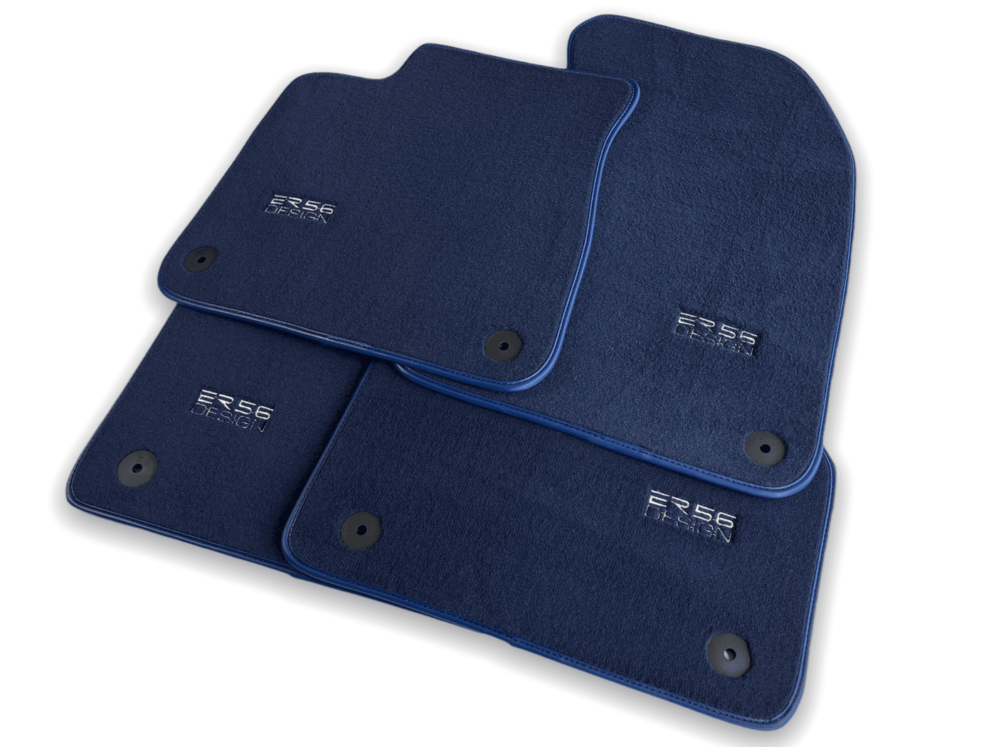 Dark Blue Floor Mats for Audi A4 - B9 Sedan (2019-2023) | ER56 Design - AutoWin