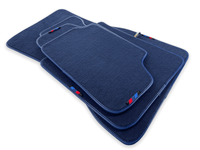 Dark Blue Floor Mats For BMW M2 Series F87 With M Package - AutoWin