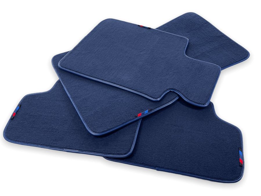 Dark Blue Floor Mats For BMW M5 Series F90 With M Package - AutoWin