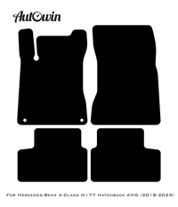 Dark Blue Floor Mats For Mercedes Benz A-Class W177 Hatchback AMG (2018-2023) | Limited Edition - AutoWin