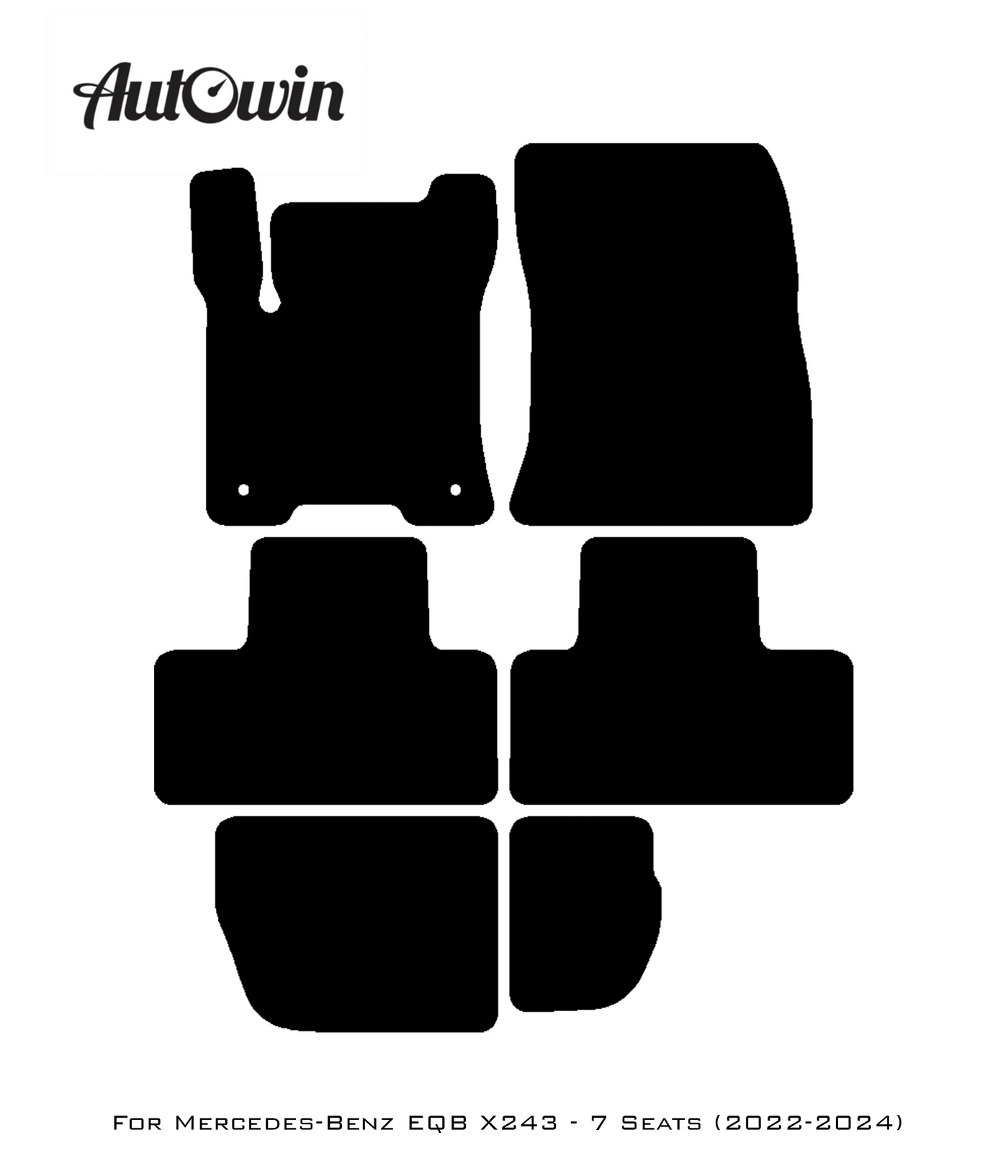 Dark Blue Floor Mats For Mercedes Benz EQB-Class X243 (2022-2024) | Limited Edition - AutoWin