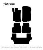 Dark Blue Floor Mats For Mercedes Benz R-Class V251 (2005-2013) Long Wheelbase | Limited Edition - AutoWin