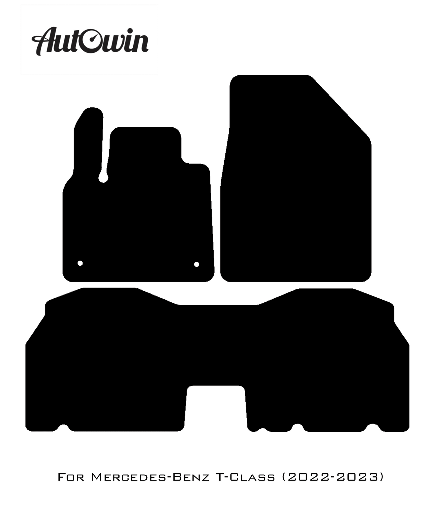 Dark Blue Floor Mats For Mercedes Benz T-Class W420 (2022-2023) | Limited Edition - AutoWin