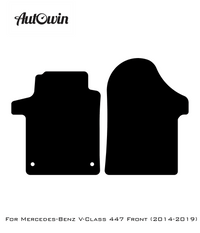 Dark Blue Floor Mats For Mercedes Benz V-Class 447 Front (2014-2019) | Limited Edition - AutoWin