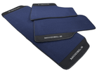 Dark Blue Floor Mats For Tesla Model S With Alcantara Leather - AutoWin