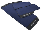Dark Blue Floor Mats For Tesla Model S With Alcantara Leather - AutoWin