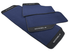 Dark Blue Floor Mats For Tesla Model S With Alcantara Leather - AutoWin
