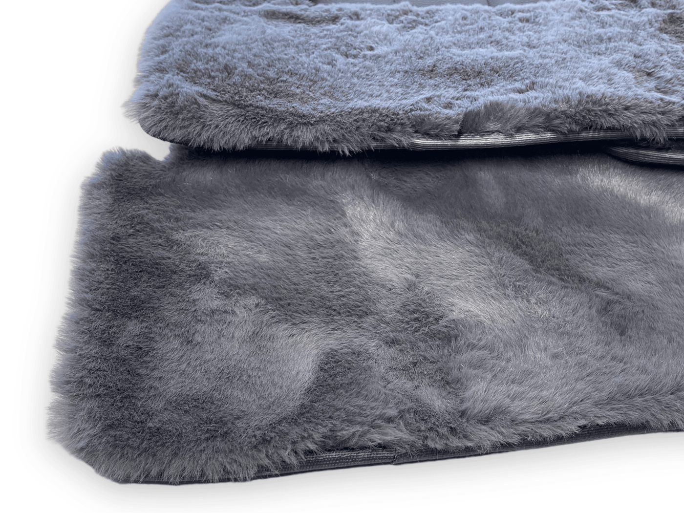 Dark Gray Sheepskin Floor Mats For Rolls Royce Dawn Rr6 2016-2023 Er56 Design Brand - AutoWin