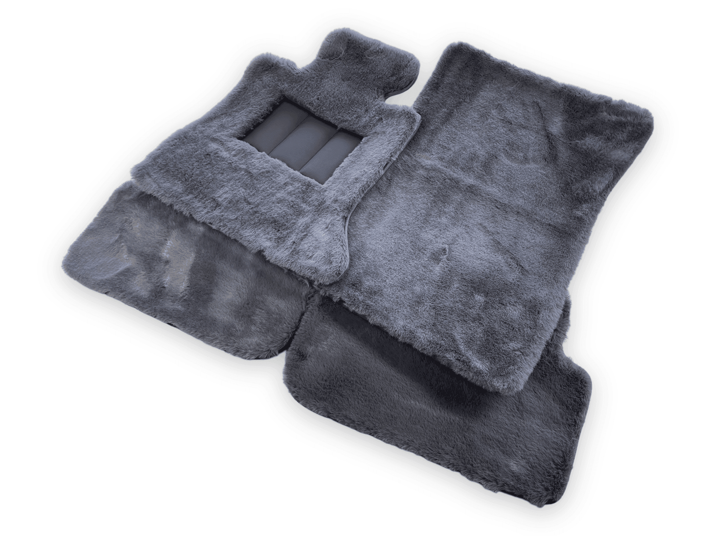 Dark Gray Sheepskin Floor Mats For Rolls Royce Ghost Series I (2010–2020) Er56 Design Brand - AutoWin