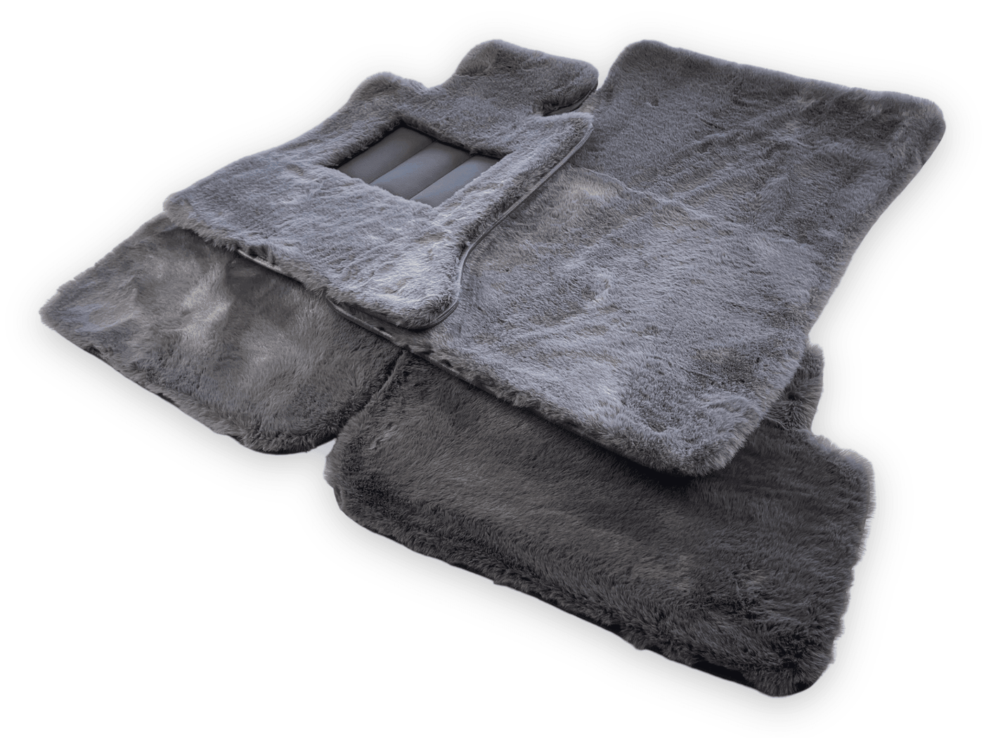 Dark Gray Sheepskin Floor Mats For Rolls Royce Phantom Drophead Coupe 2007–2016 Er56 Design Brand - AutoWin