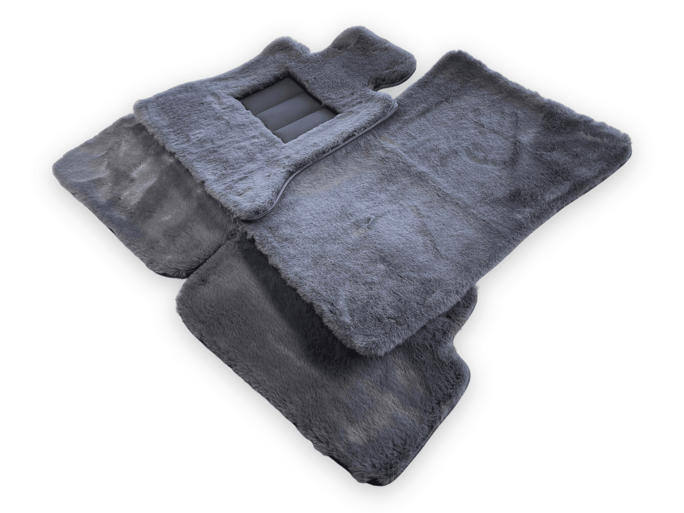 Dark Gray Sheepskin Floor Mats For Rolls Royce Shadow 1965-1977 Er56 Design Brand - AutoWin