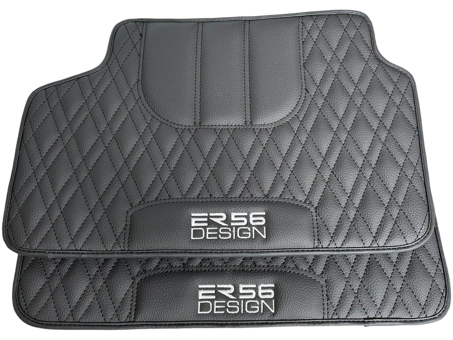 Floor Mats For BMW 1 Series E82 Black Leather Er56 Design - AutoWin