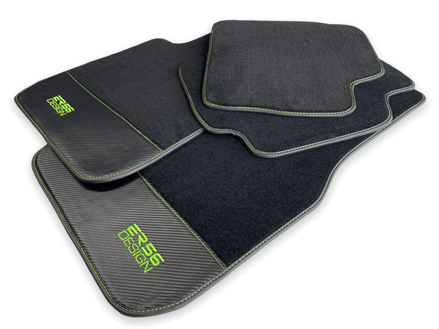 Floor Mats For BMW 1 Series E82 Carbon Leather Er56 Design - AutoWin