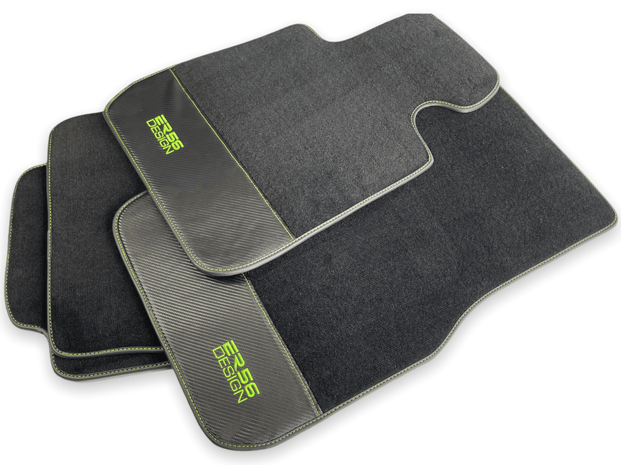 Floor Mats For BMW 1 Series E82 Carbon Leather Er56 Design - AutoWin