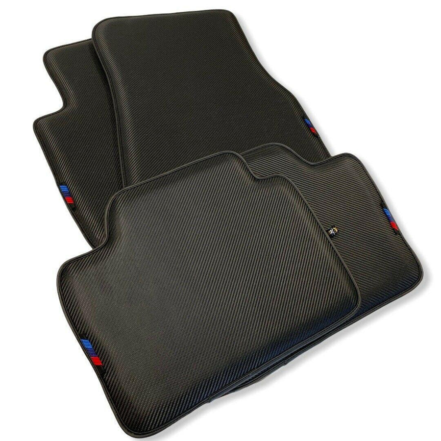 Floor Mats For BMW 1 Series F21 3-door Hatchback Autowin Brand Carbon Fiber Leather - AutoWin