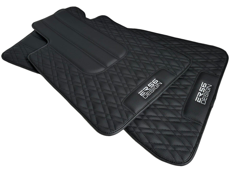 Floor Mats For BMW 3 Series E36 2-door Coupe Black Leather Er56 Design - AutoWin