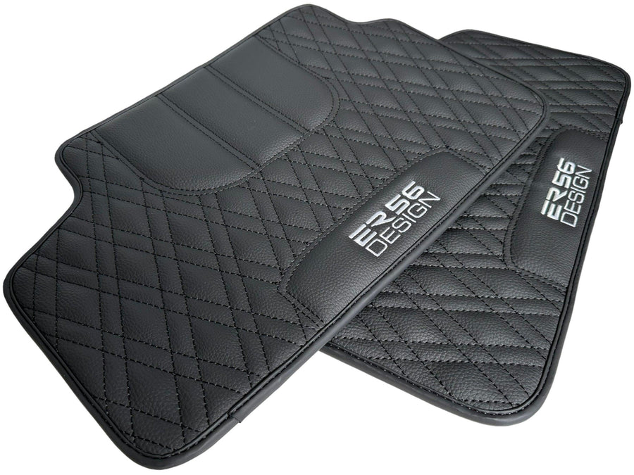 Floor Mats For BMW 3 Series E36 2-door Coupe Black Leather Er56 Design - AutoWin