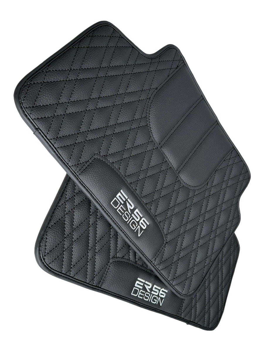Floor Mats For BMW 3 Series E36 Convertible Black Leather Er56 Design - AutoWin