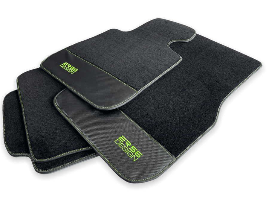 Floor Mats For BMW 4 Series G26 Gran Coupe Carbon Leather Er56 Design - AutoWin