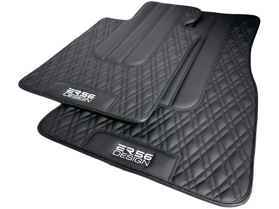 Floor Mats For BMW 5 Series G31 Wagon Black Leather Er56 Design - AutoWin