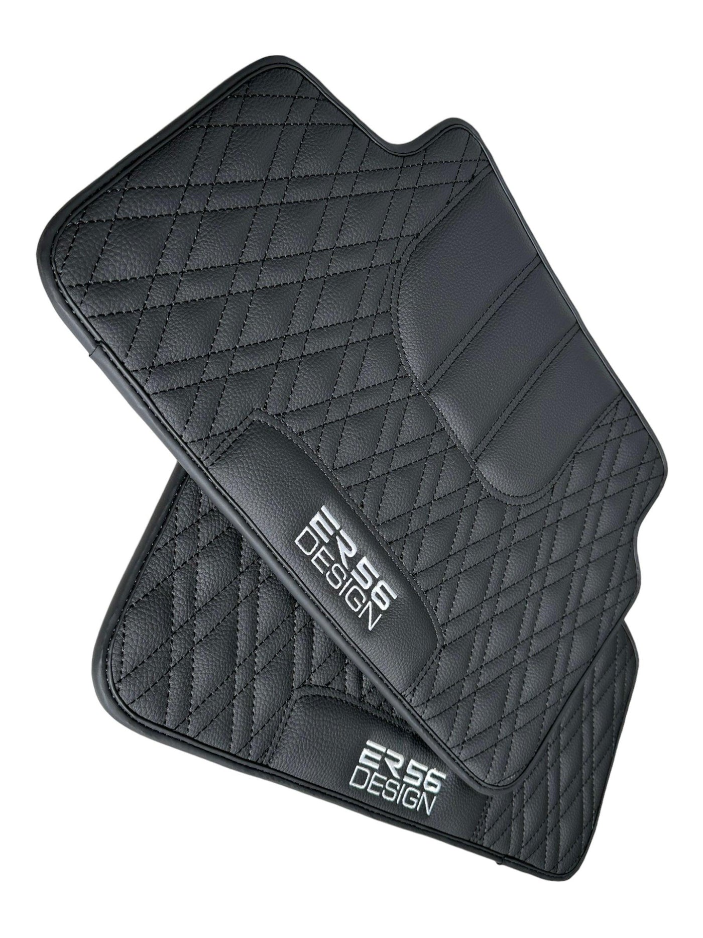 Floor Mats For BMW 7 Series E32 Black Leather Er56 Design - AutoWin