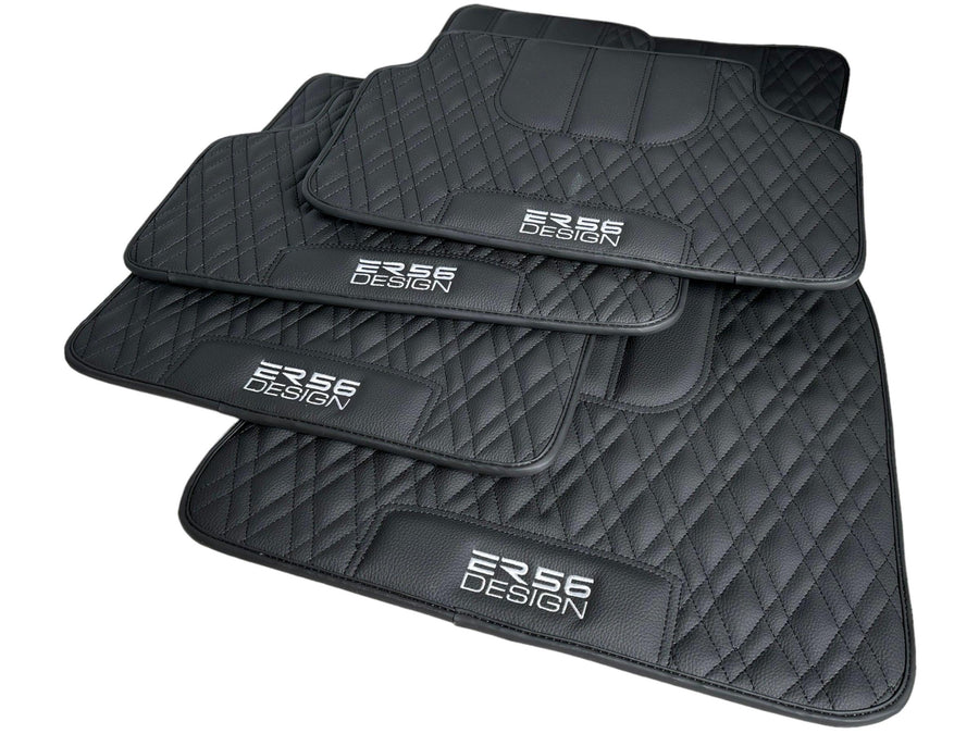 Floor Mats For BMW M2 Series F87 Black Leather Er56 Design - AutoWin