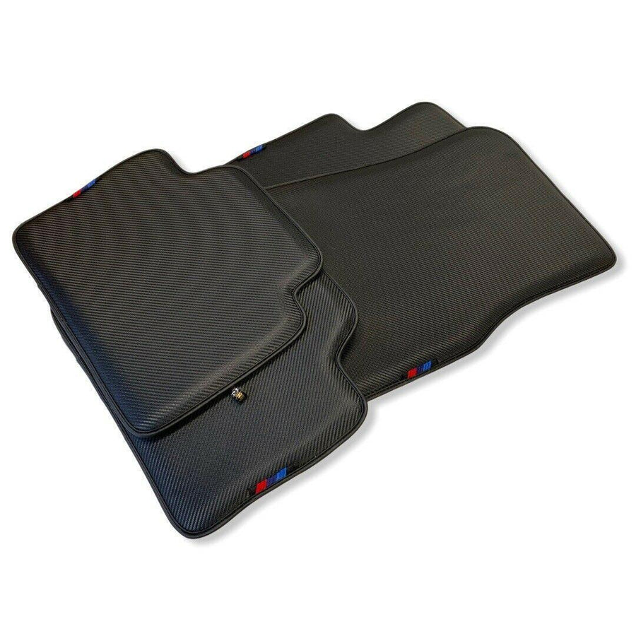 Floor Mats For BMW M3 E46 Autowin Brand Carbon Fiber Leather - AutoWin