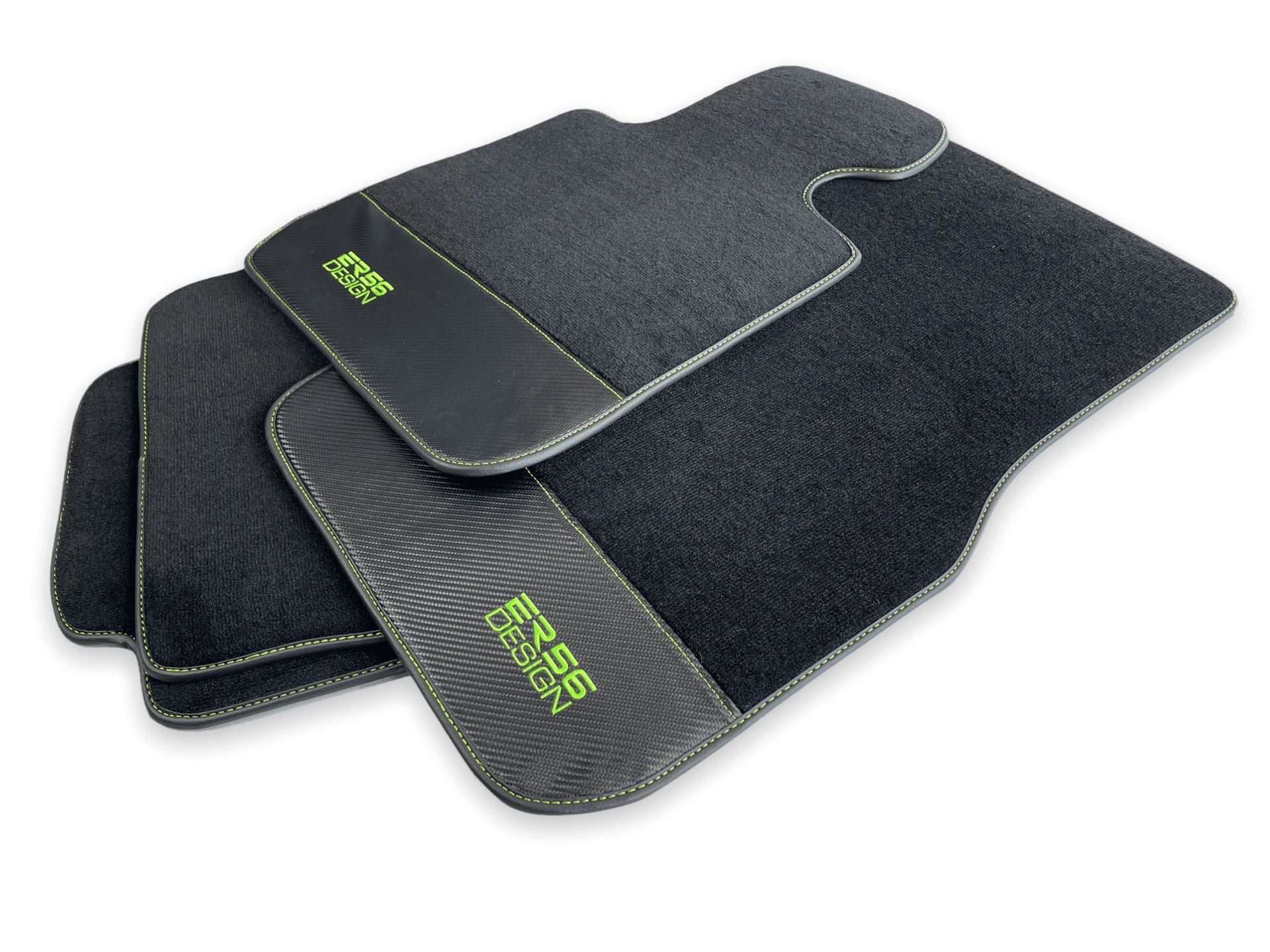 Floor Mats For BMW M3 G80 Carbon Leather Er56 Design - AutoWin