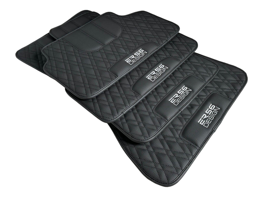 Floor Mats For BMW M6 F13 Coupe Black Leather Er56 Design - AutoWin