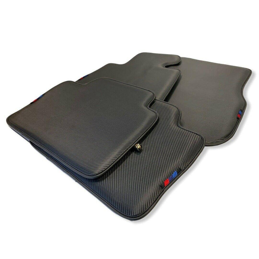 Floor Mats For BMW M8 F92 2-door Coupe Autowin Brand Carbon Fiber Leather - AutoWin