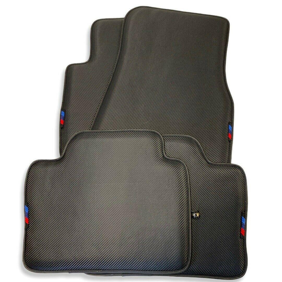 Floor Mats For BMW M8 F92 2-door Coupe Autowin Brand Carbon Fiber Leather - AutoWin