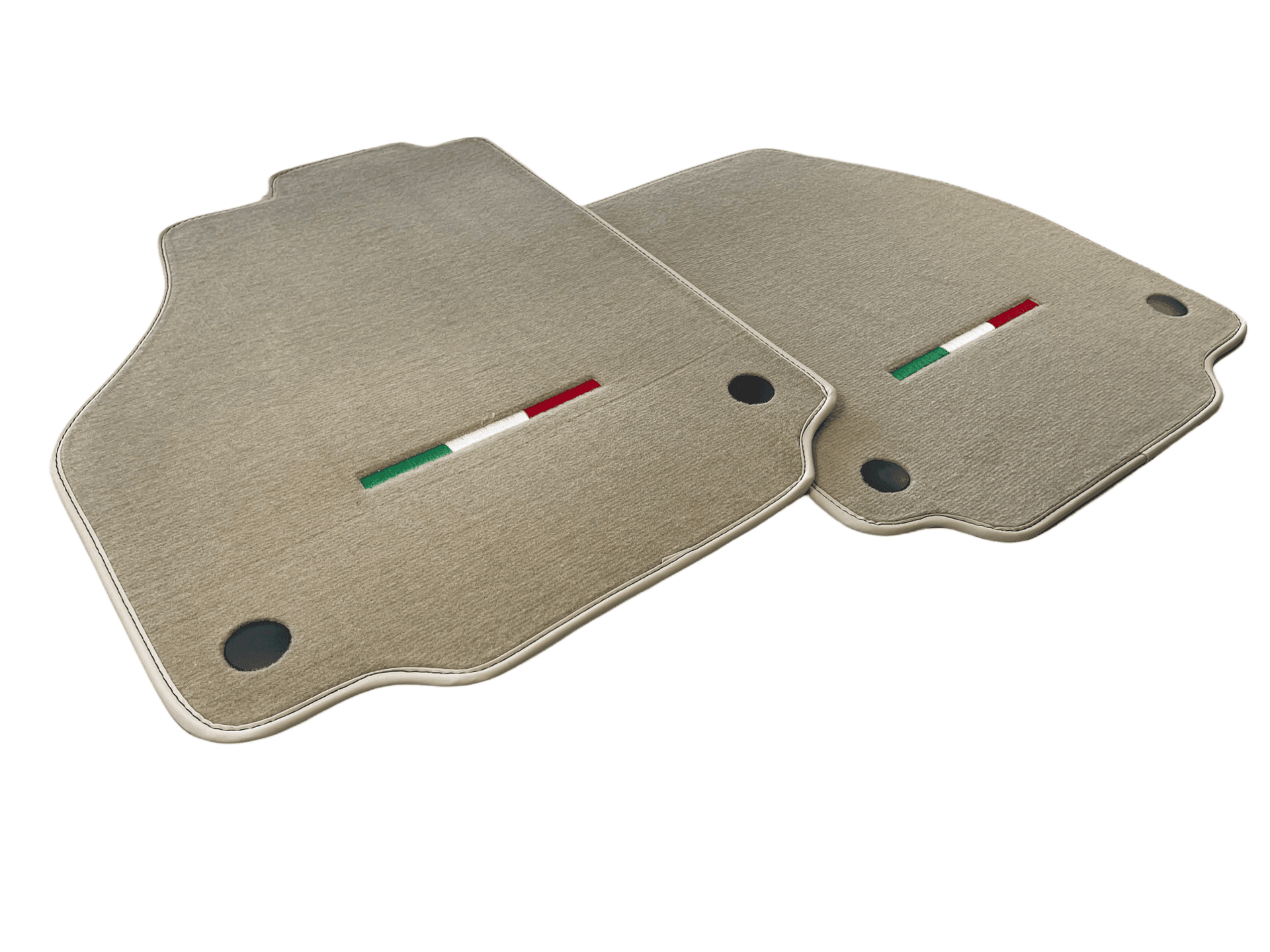 Floor Mats For Ferrari F8 Tributo (2019-2023) Beige Italian Edition - AutoWin