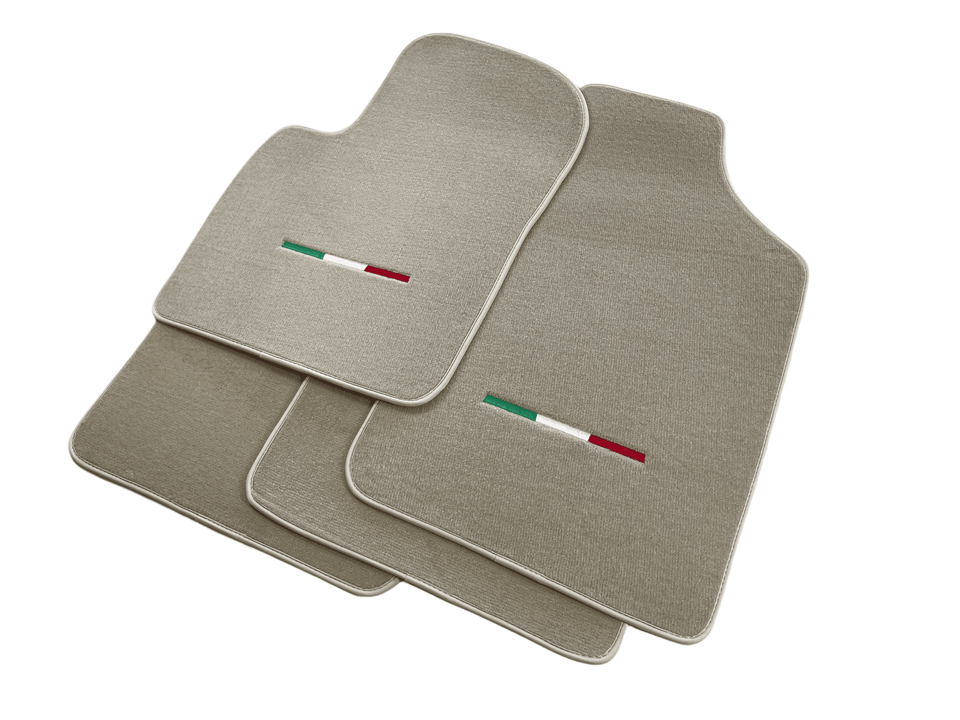 Italian Edition Beige Floor Mats for Fiat 500X (2018-2024) Convertible - AutoWin