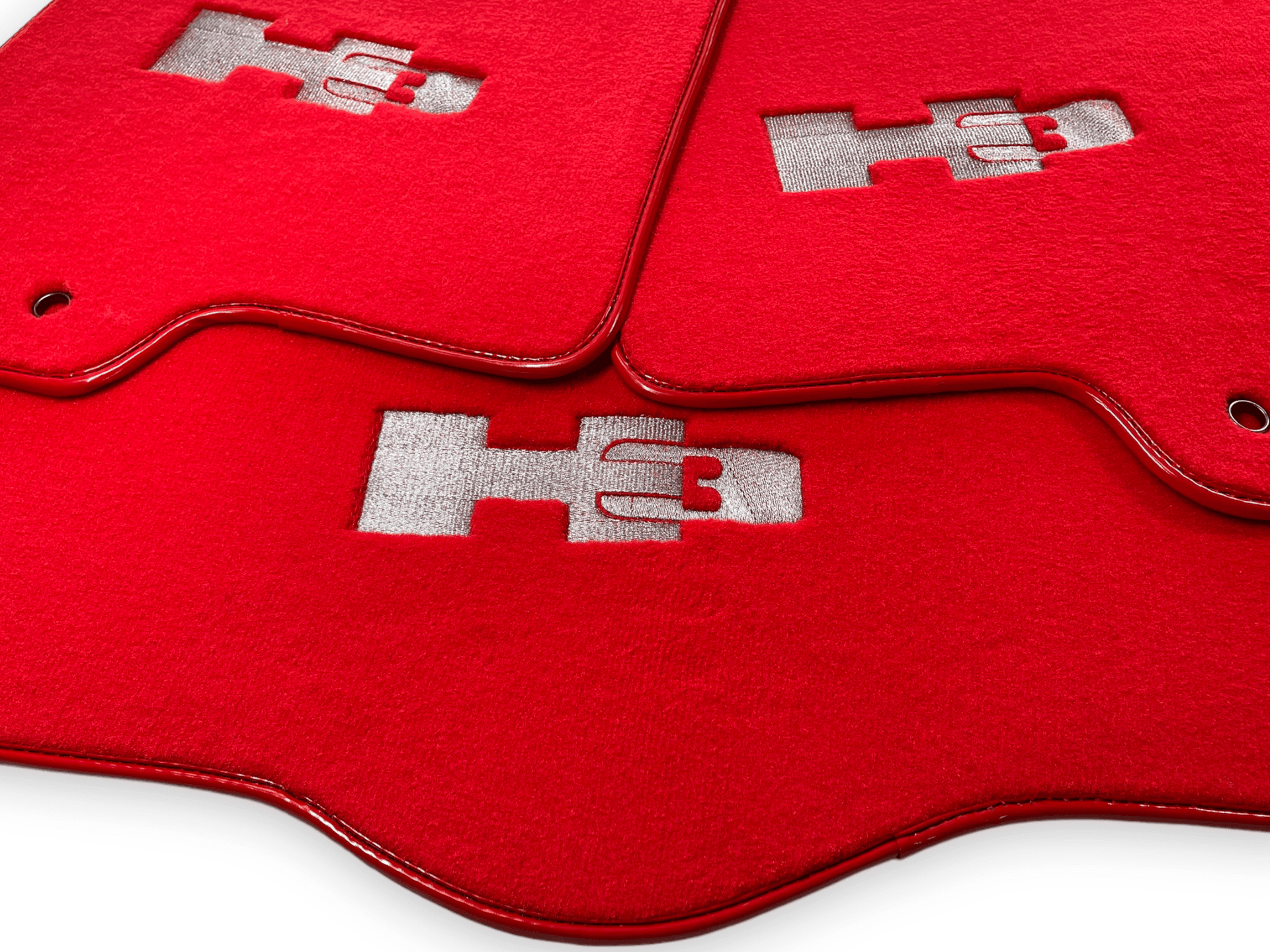 Floor Mats For Hummer H3 2005-2010 Tailored Red Color Carpets - AutoWin