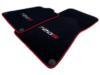 Floor Mats For McLaren 720S Black Tailored With Red Trim - AutoWin