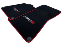 Floor Mats For McLaren 720S Black Tailored With Red Trim - AutoWin